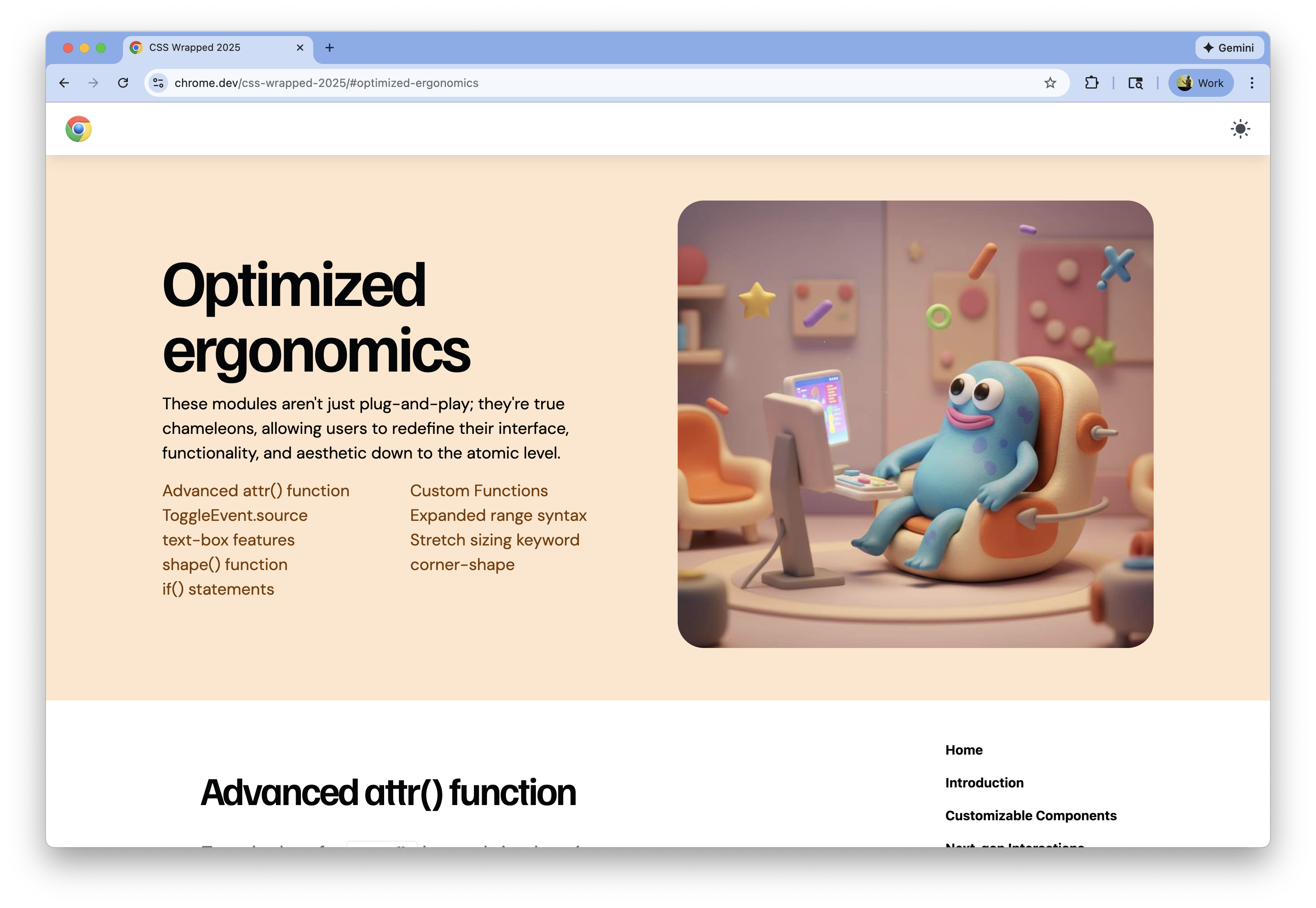 Screenshot of the website