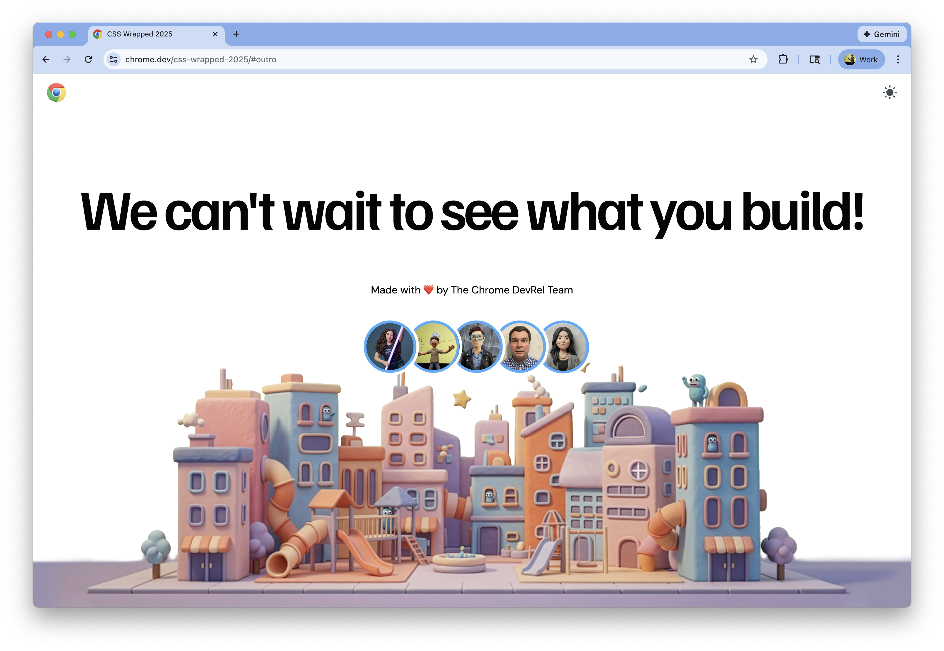 Screenshot of the website