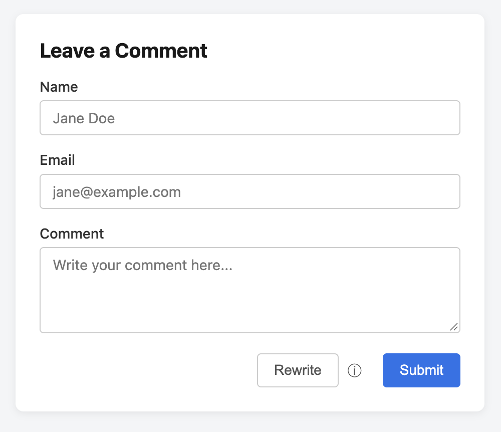 UI/UX QuestionSay you have this “Rewrite” button with a little ⓘ icon next to it. Clicking/hovering that ⓘ shows a po...