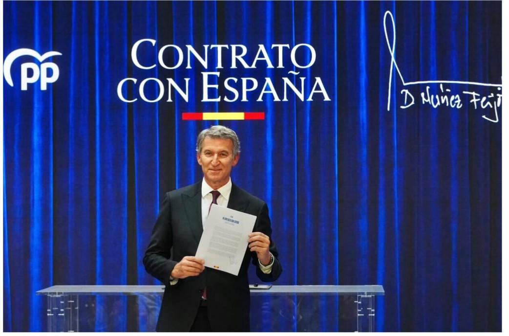 Feijóo signa unilateralment un "contracte amb Espanya"