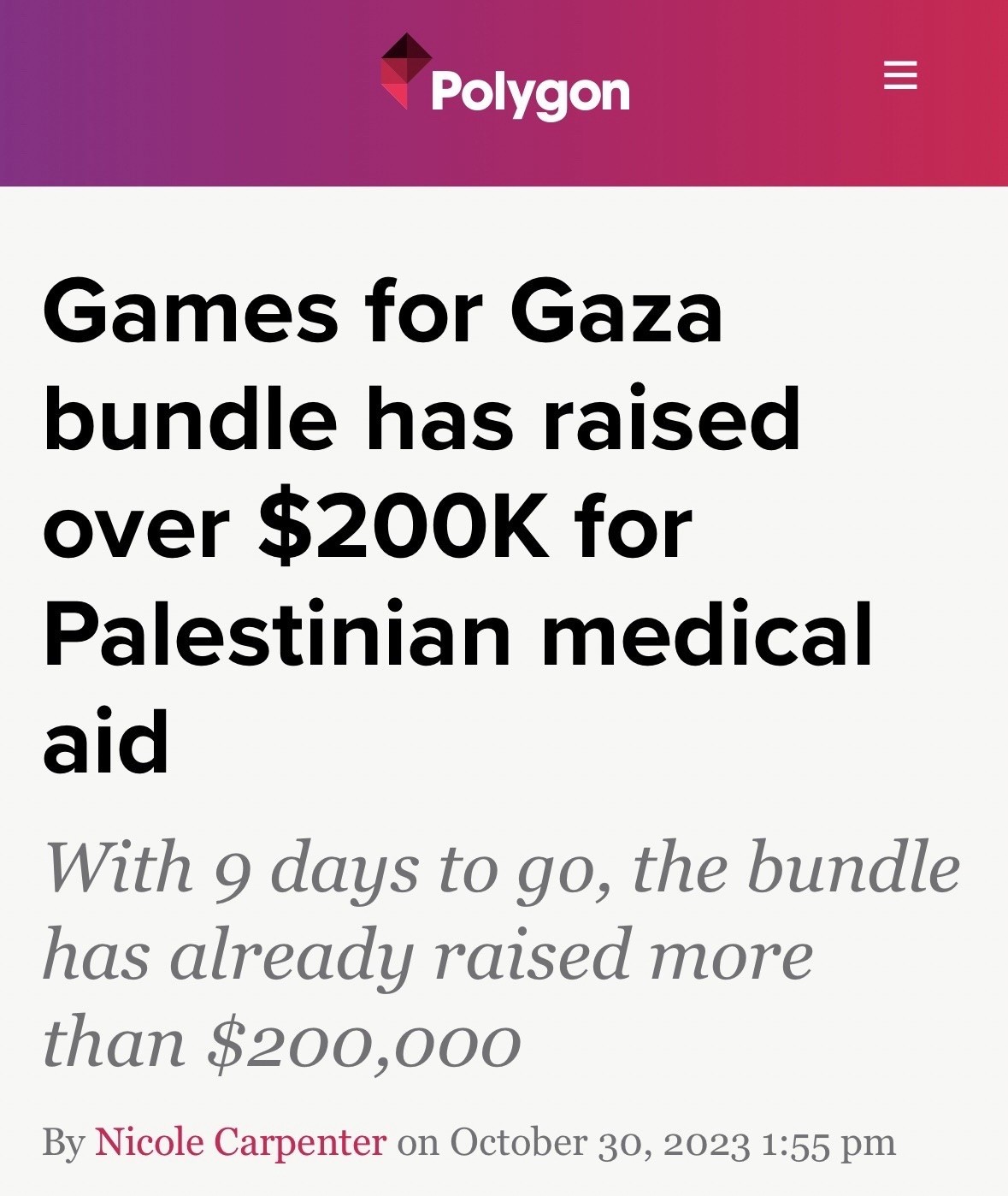 Itch.io's new Games for Gaza bundle is raising funds for medical care for  Palestinians