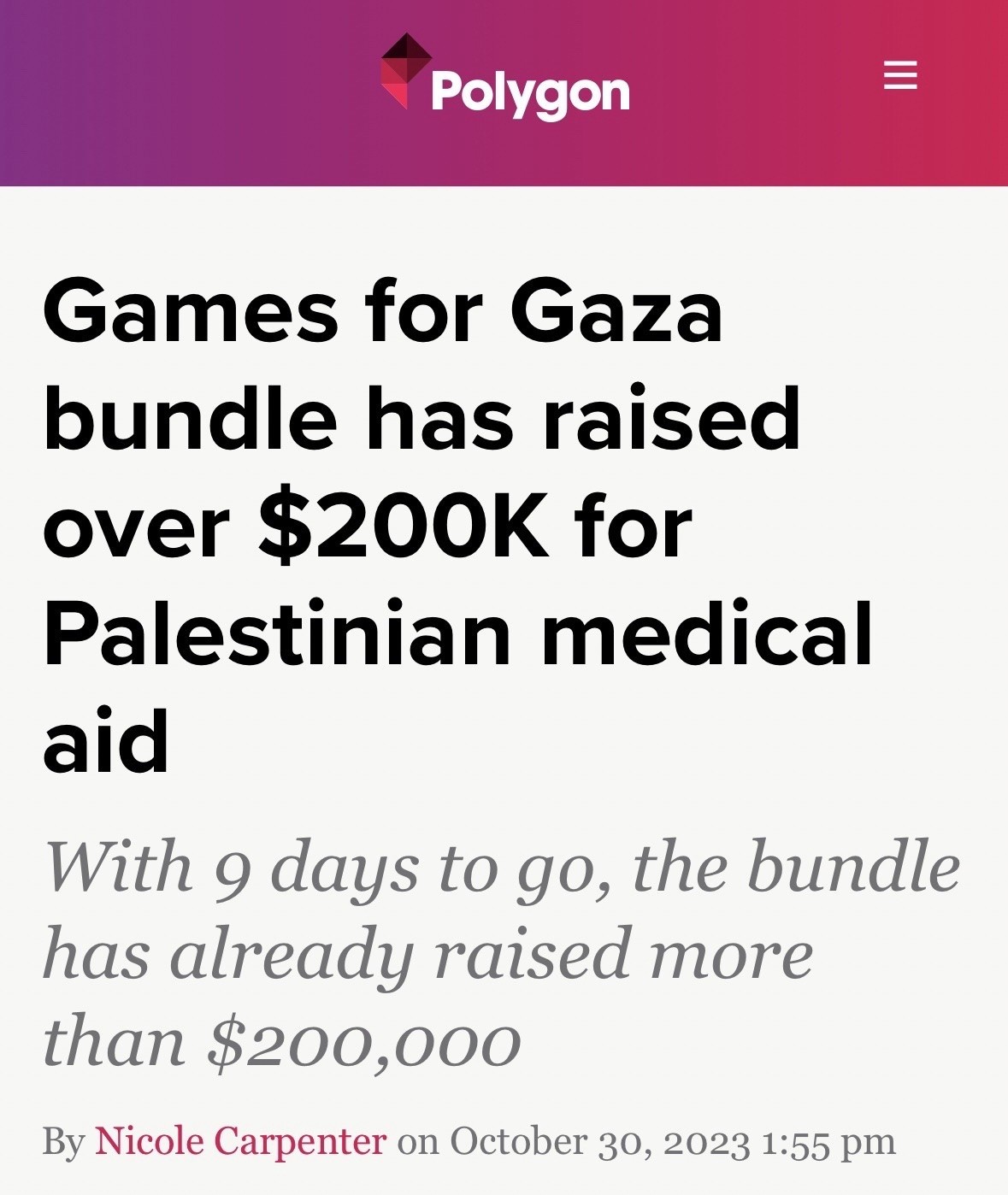 Itch.io's new Games for Gaza bundle is raising funds for medical