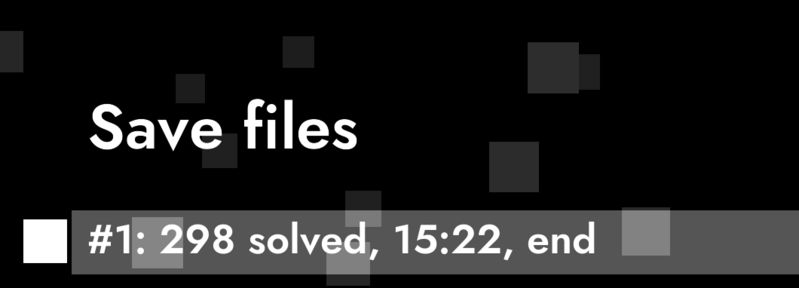 298 puzzles solved after 15h22m (game end; but more experimental puzzles remain)