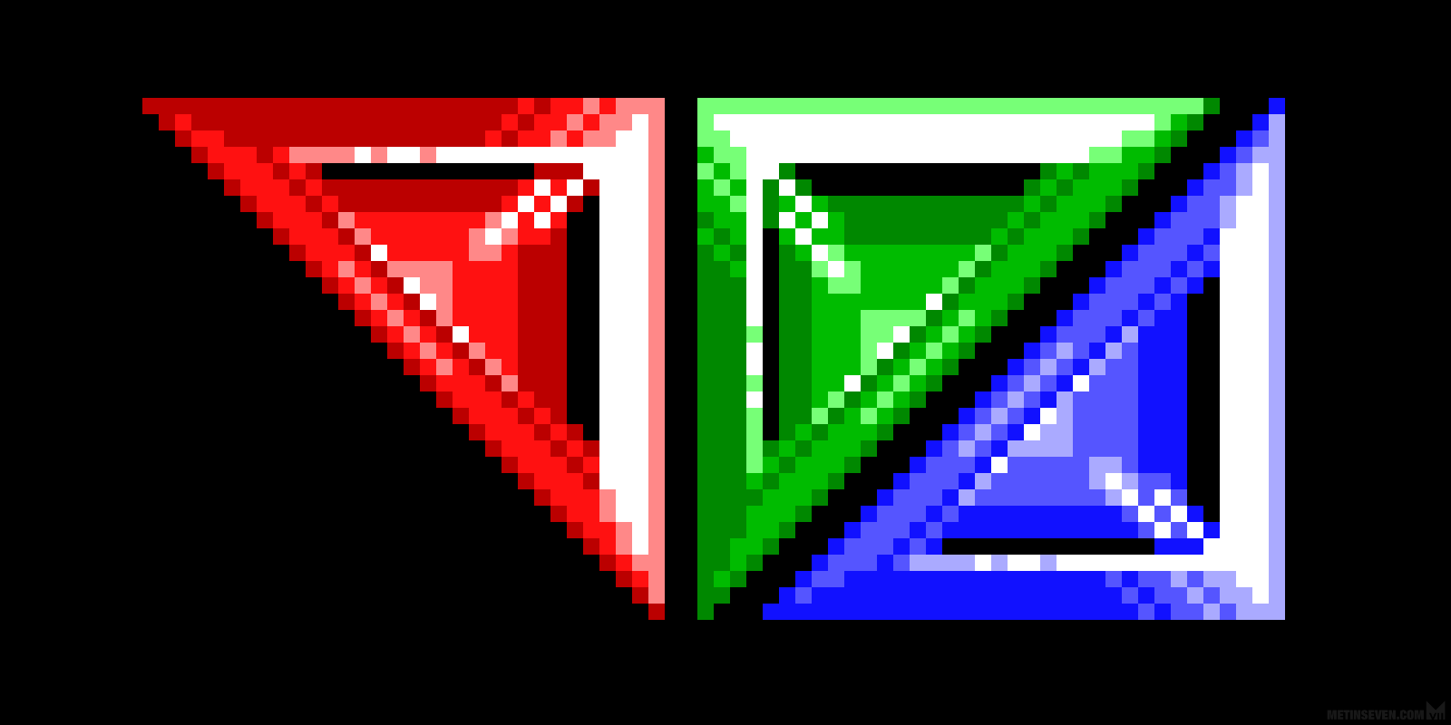 Pixel logo with a gemstone-like shine, forming the letters T F A.