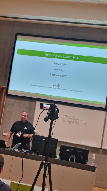 A white male in front of a screen