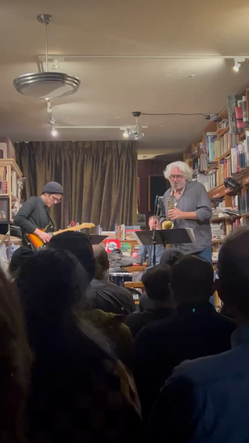 Tim Berne Trio playing in a bookstore 3/12/24