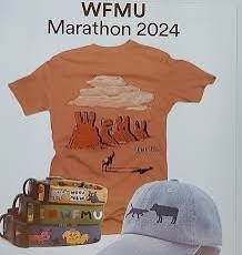 this year's WFMU prizes - t shirt, hat, animal collars