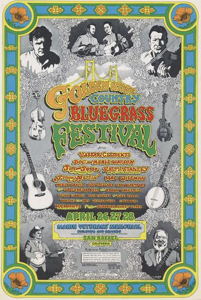 Rick Shubb poster for Golden State Bluegrass Festival