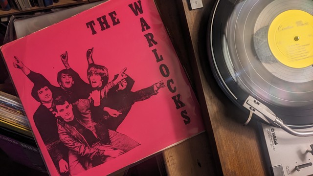 The Warlocks' demo with early photo of the band