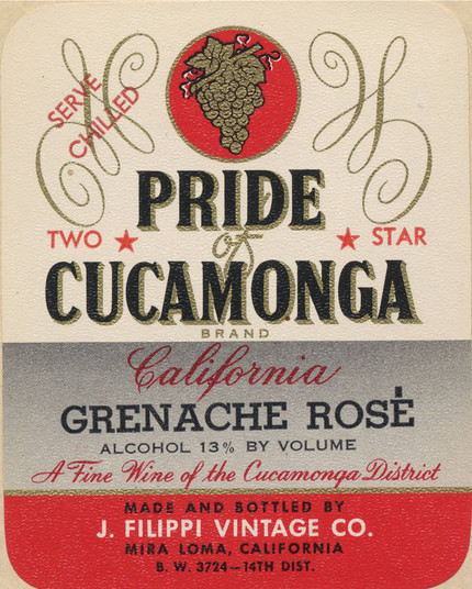 Pride of Cucamonga wine label