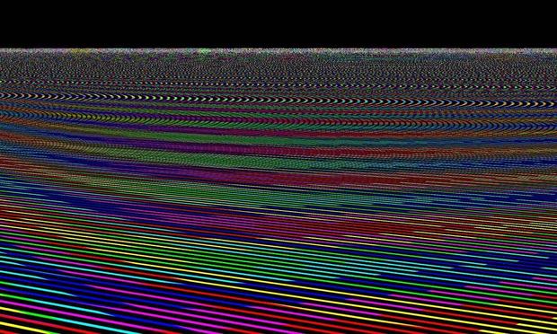 colorful lines appear to create a horizon