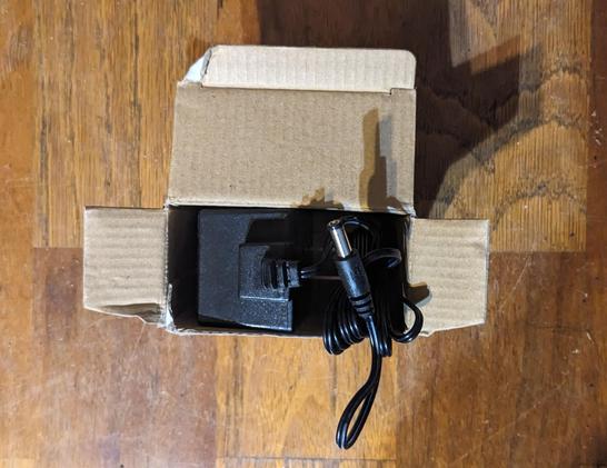 power adapter in box