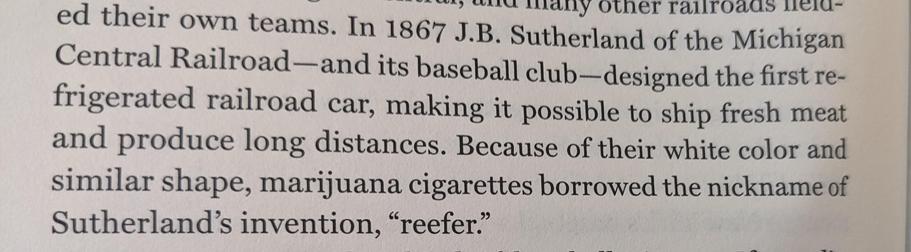 book passage about invention of refrigerated train cars