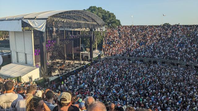 stage and crowd at forest hills