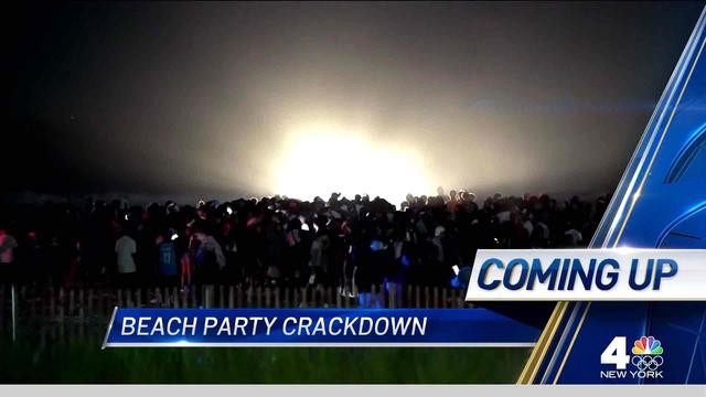 news screencap captioned "beach party crackdown"