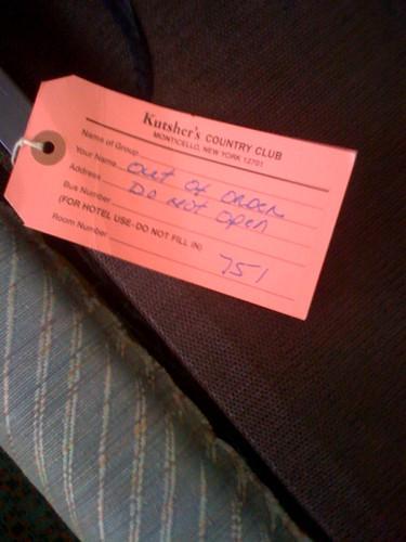 out of order tag on a mattress