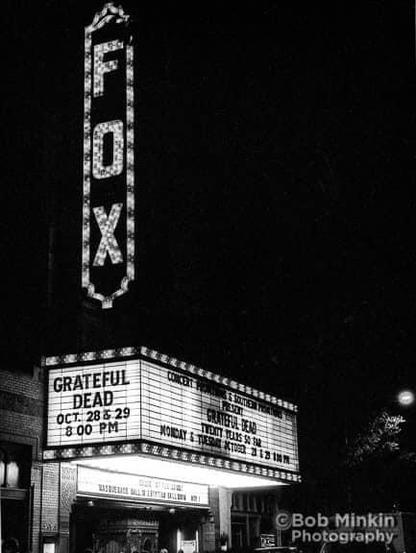 Fox Theatre marquee at night Grateful Dead advertised
