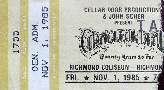 ticket for Grateful Dead in Richmond