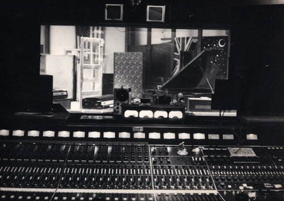 view of studio from control room