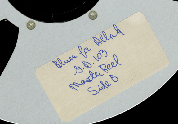 master tape reel for Blues For Allah, G.D. 103, Side B