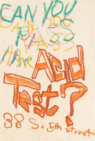 hand drawn flyer for acid test
