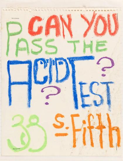 hand drawn flyer for acid test