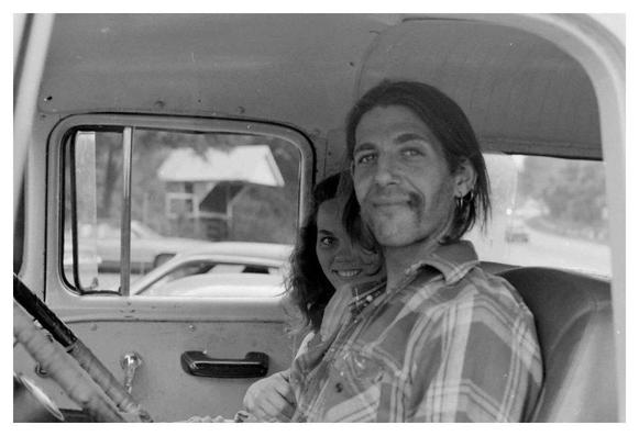 Peter Coyote behind the wheel