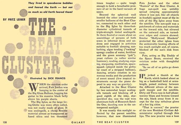 pages of text titled The Beat Cluster, linked in post to OCR issue of magazine