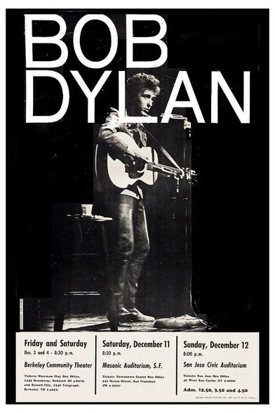 poster for Bob Dylan in bay area