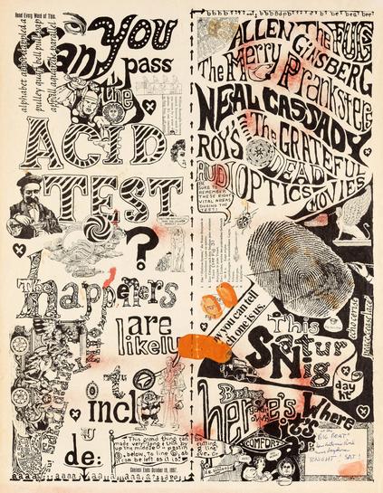 poster for Acid Tests with note about Big Beat in bottom corner