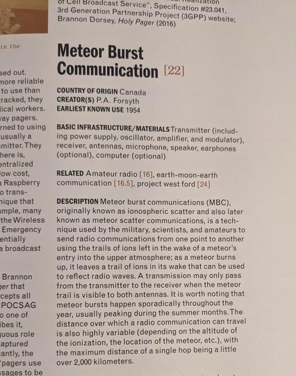 entry for Meteor Burst Communication 