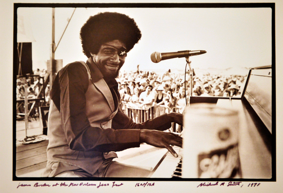 James Booker at the keys, smiling