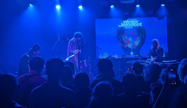 Joe Westerlund on drums/percussion, Sam Gendel on electronic sax, Nick Sanborn on electronics