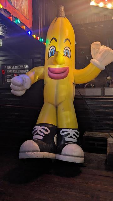 smiling inflatable banana