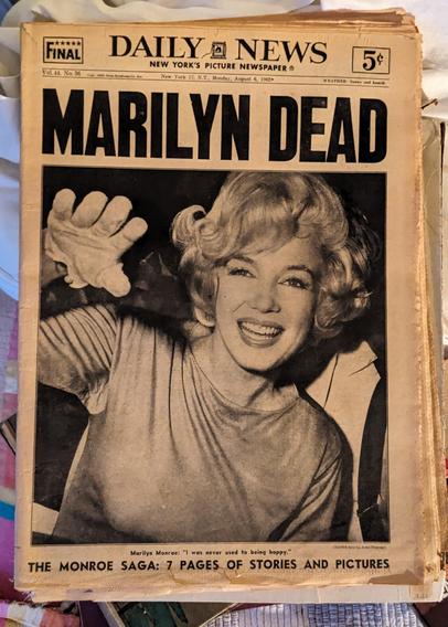 Marilyn Dead Daily News issue, 1962