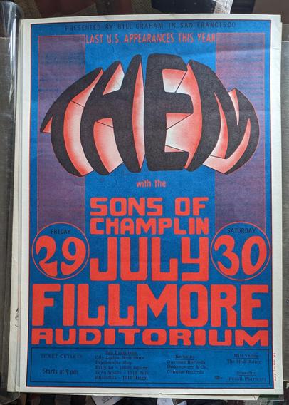 Them/Sons of Champlin poster Fillmore Auditorium 