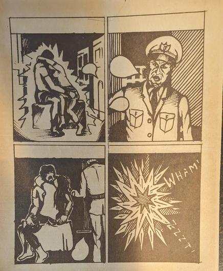 comic book page with no dialogue, depicting sexy time followed by explosion