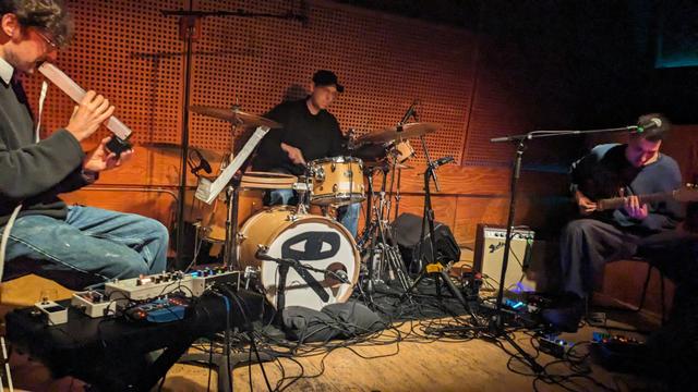 a trio with EVI player, drummer, guitarist 