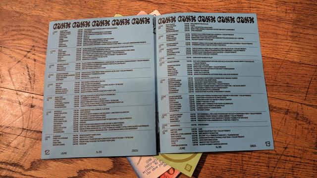 show listings from recent issue of Gunk