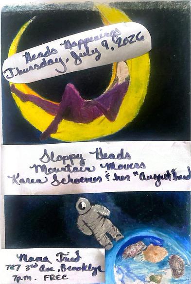 show flyer containing above information but with person reclining in crescent moon