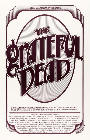 poster for Grateful Dead at the Orpheum