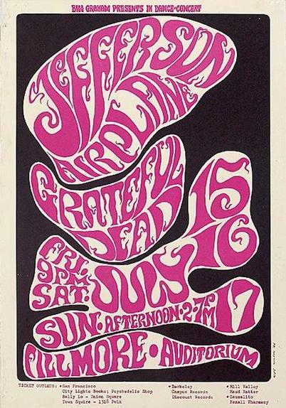 poster for the Dead & Airplane at Fillmore Auditorium