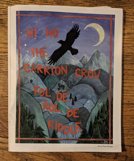art illustrating Hi Ho the Carrion Crow Fol De Rol De Riddle