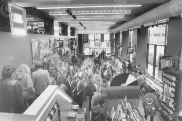 interior of nyc tower records