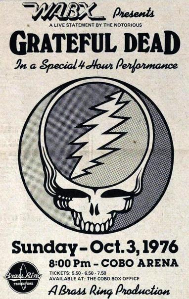 ad for Grateful Dead in Detroit