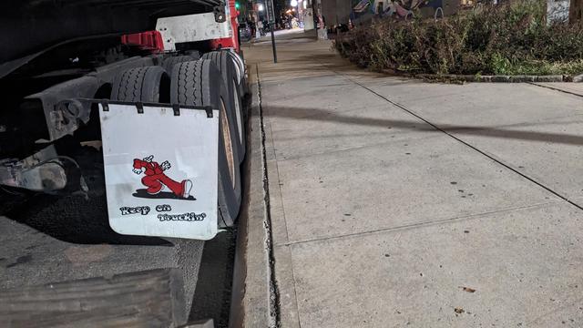 truck with Keep On Truckin mud flap