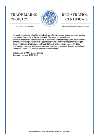 Trademark registration certificate (page 2)