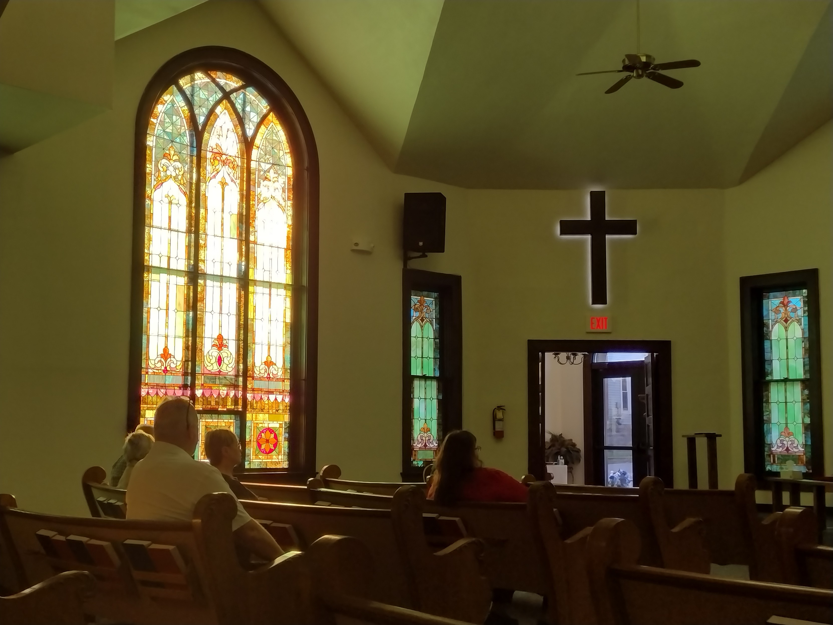 Amazing stained glass at Ellettsville First Baptist