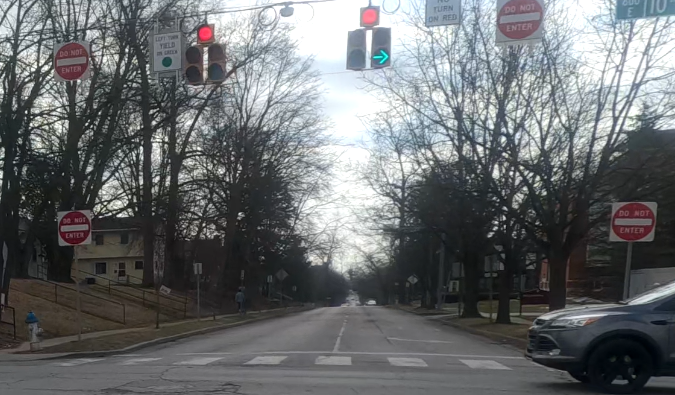 Image of Indiana Avenue looking south across 10th Street