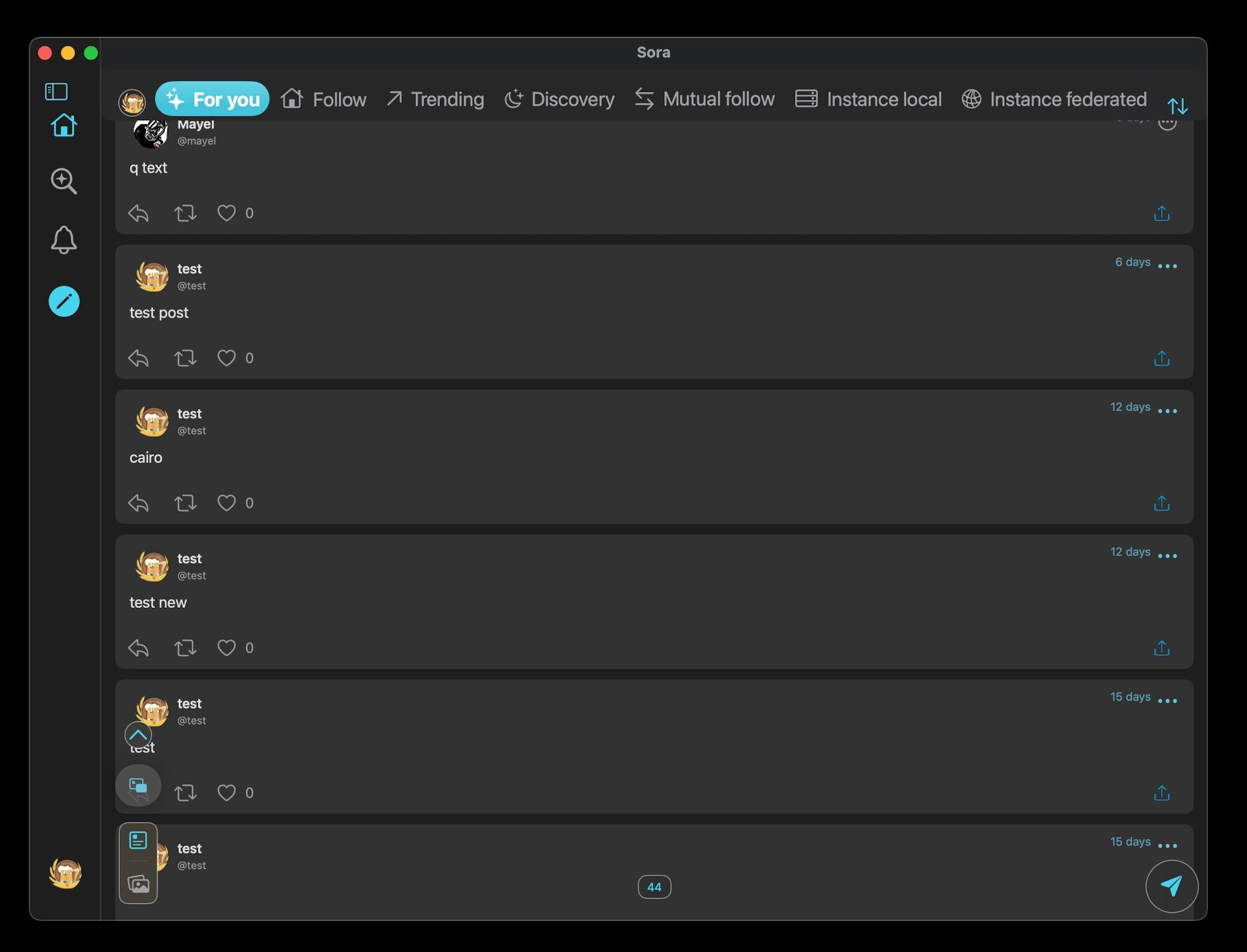 Screenshot of a Bonfire feed in the SoraSNS client app Screenshot of a Bonfire feed in the SoraSNS client app